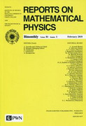 Reports on Mathematical Physics 81/1 2018 Kraj Wydawnictwo Naukowe PWN