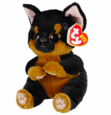 Ty Inc. 41298. Fritz - czarnobrązowy pies. Ty Beanie Bellies