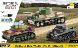Cobi 2740. Renault R35 - Valentine IX - Panzer I