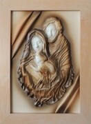 Obraz Święta Rodzina w jasnej ramie na prezent ślubny - podziękowanie lub jubileusz SR5-24 ART DECO