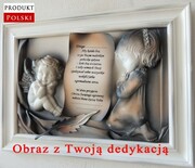 Obraz na Pamiątkę Chrztu, Komunii dla dziewczynki ART DECO