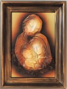 OBRAZ ŚWIĘTA RODZINA ZE SKÓRY - SR2-3 ART DECO