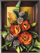 Oryginalny obraz z kwiatami na prezent dla mamy z okazji 70-tych urodzin i inne okazje ART DECO