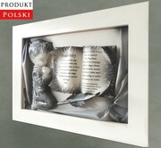 Obraz z modlącym się chłopcem na prezent KOMUNIA chrzest DEDYKACJA A3-C4 ART DECO