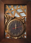 Zegar ścienny na jubileusz - Drewniana rama Oryginalna forma ART DECO