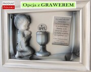 Obraz na Pamiątka Komunii dla chłopca + GRAWER A3-C9 ART DECO