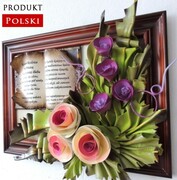 OBRAZ Z DEDYKACJĄ NA JUBILEUSZ 50-LECIA ŚLUBU, EMERYTURA , URODZINY - K3D-4 ART DECO