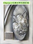 Pamiątka chrztu - obraz na prezent - Anioł Stróź + dedykacja - 40x30cm - AS2-2 ART DECO
