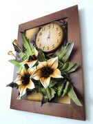 Obraz z zegarem i liliami - prezent na JUBILEUSZ urodziny Z OKAZJI PRZEJŚCIA EMERYTURĘ - K3Z-2 ART DECO