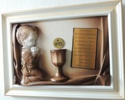 Prezent na 1 Komunię Świętą - obraz z dedykacją dla chłopca - 46x34cm - A3-C5 ART DECO