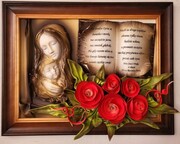 OBRAZ Z MATKĄ BOŻĄ NA PREZENT ŚLUBNY, PODZIĘKOWANIE, JUBILEUSZ - K6D-3 ART DECO