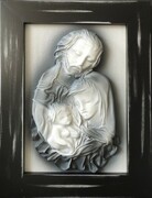 Święta Rodzina - obraz w drewnianej ramie - Posrebrzany - SR2-11 ART DECO