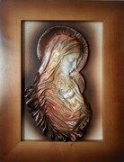 ŚLICZNA MATKA BOSKA Z DZIECIĄTKIEM.PIĘKNY KOLOR. ORYGINALNA PAMIATKA. S2-9 ART DECO