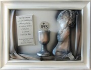 Pamiątka I Komunii Świętej - obraz dla dziewczynki z dedykacją ART DECO