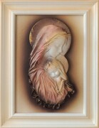 Obraz Maryja z dzieciątkiem - piekny prezent na Chrzest - Komunię Świętą - Ślub - S2-2 ART DECO