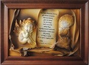 OBRAZ Z DEDYKACJĄ DLA CHŁOPCA - KOMUNIA - CHRZCINY - A3-2 ART DECO