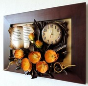 Prezent z okazji Rocznicy Ślubu - obraz z zegarem i dedykacją - K5D-8 ART DECO