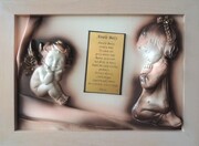 Pamiątka Chrztu - I Komunii Świętej dla DZIEWCZYNKI + DEDYKACJA A3-D12 ART DECO