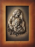 ŁADNY OBRAZ ZE ŚWIĘTĄ RODZINĄ. GRAWER. PAMIATKA ŚLUBU SR2-5. ART DECO