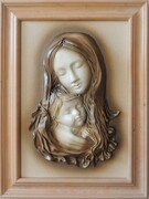 Obraz na prezent ślubny MATKA BOSKA - pamiątka chrztu dziecka - s3-21 ART DECO
