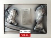 Obraz na prezent dla dziewczynki, Chrzest - Komunia + DEDYKACJA ART DECO