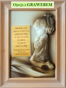 Obraz dla dziewczynki na pamiątkę 1 Komunii Świętej - Chrztu - 40x30cm - A2-D8 ART DECO