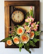 Oryginalny obraz róże & storczyk - Nowy Design - K3Z-15 ART DECO