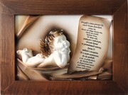 OBRAZ Z ANIOŁKIEM I DEDYKACJĄ - KOMUNIA- CHRZEST - A2-4 ART DECO