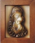 Maryjka z dzieciątkiem, pamiątka chrztu świętego, komunii. dedykacja własna. S1-9 ART DECO