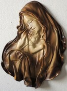MARYJA MATKA BOŻA - rzeźba w skórze - oryginalna kolorystyka - MS-6 ART DECO