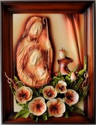 Obraz ze skóry Święta Rodzina - K6SR-5 ART DECO