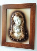 Prezent na Ślub - dla młodej pary - Obraz z płaskorzeźbą Matki Bożej MARYI ART DECO