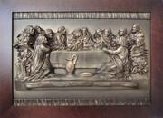 Duży obraz OSTATNIA WIECZERZA w drewnianej ramie NA PREZENT ŚLUBNY ART DECO