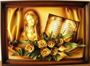 Matka Boska, kwiaty, książka z modlitwą K8S-7 ART DECO