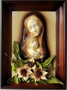 Maryja Matka Boża - piękny obraz ze skóry - k5s-6 ART DECO