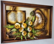 Duży obraz z płaskorzeźbą Maryji i Twoją dedykacją na księdzę ART DECO