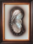 Obraz z Matką Bożą Maryją na pamiątkę Ślubu - Prezent Ślubny dla młodej Pary ART DECO