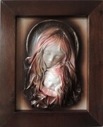 OBRAZEK Z MARYJKĄ. IDEALNA PAMIĄTKA CHRZTU ŚWIĘTEGO, KOMUNII. S1-6 ART DECO