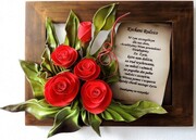 Obraz na PODZIĘKOWANIE DLA RODZICÓW w złotej ramie - 40x30cm - K2D-7 ART DECO