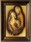 ŚWIĘTA RODZINA - OBRAZ Z PŁASKORZEŹBĄ - SR5-1 ART DECO