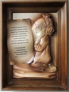 Pamiątka Komunii Świętej - CHRZCINY - obraz z dedykacją dla DZIEWCZYNKI - A2-D3 ART DECO