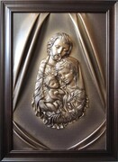 Bardzo duży obraz ŚWIĘTA RODZINA prezent PODZIĘKOWANIE ślub ROCZNICA rękodzieło SR8-8 ART DECO