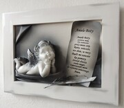 Nowoczesny obraz na pamiątkę chrztu, komunii dla dziewczynki - A2-7- ART DECO