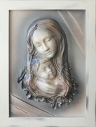 Obraz na prezent ślubny MATKA BOSKA - pamiątka dla noworzeńców - s3-19 ART DECO