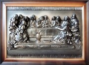 OSTATNIA WIECZERZA obraz ze skóry - piękny i niepowtarzalny - S8-3 ART DECO