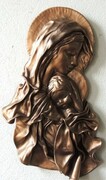 Rzeźba w skórze koloru bronzo - Matka Boża Maryja - MBD-5 ART DECO