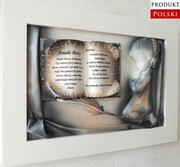 Obraz na pamiątkę dla dziewczynki, Chrzest - Komunia + DEDYKACJA A3-D10 ART DECO