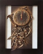 Piękny duży zegar ścienny na jubileusz 50-lecia ślubu - Złote Gody - RZ6-5 ART DECO