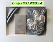 Pamiątka Chrztu Świętego - obraz z Aniołem Stróżem i dedykacją - AS2-3 ART DECO