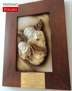 Pamiątka Chrzest Święty - obrazek z Aniołem Stróżem i dedykacją - AS2-7 ART DECO